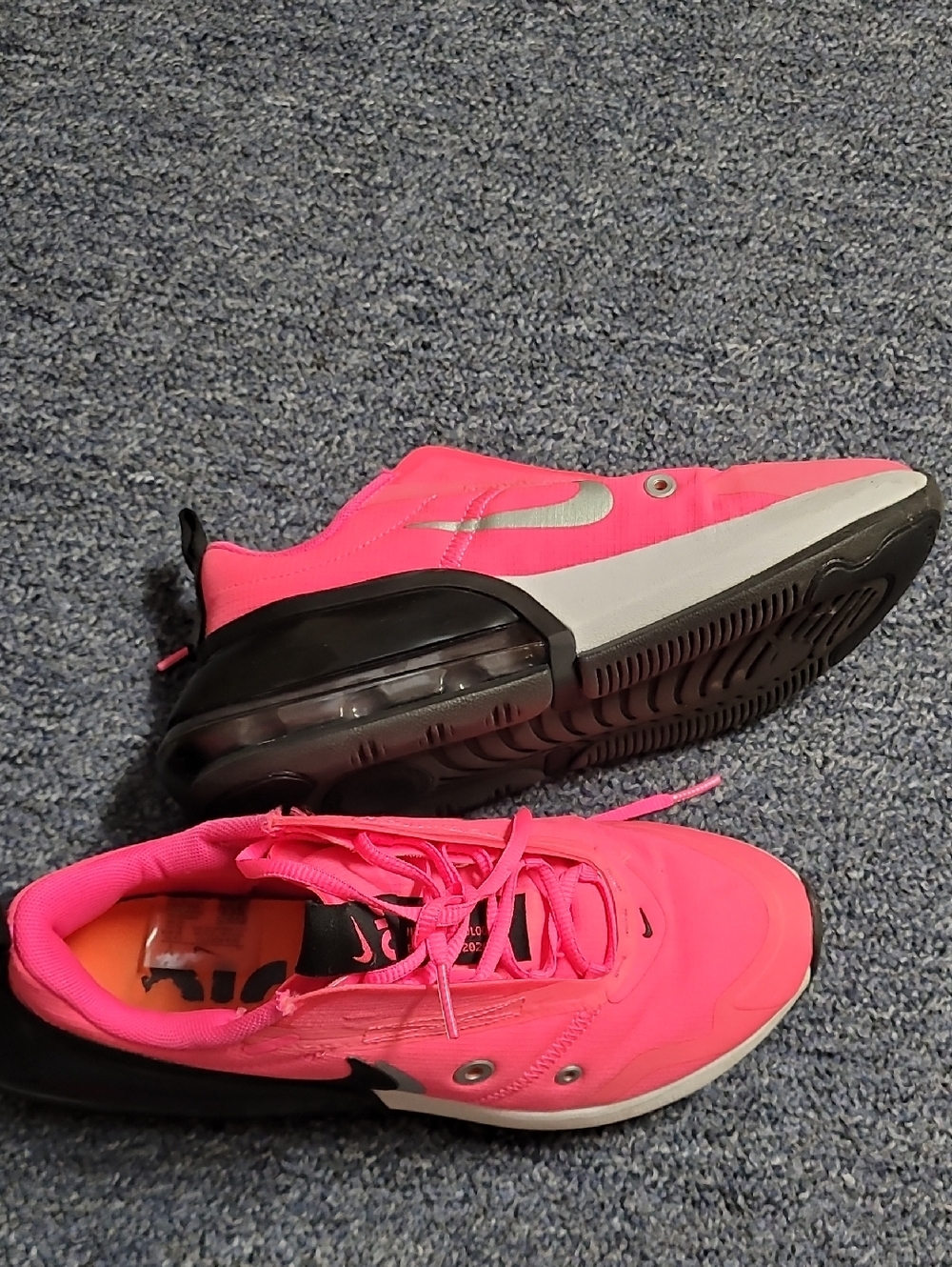 Nike  Air Women's Bright Pink Athletic Sneakers with Black Accents